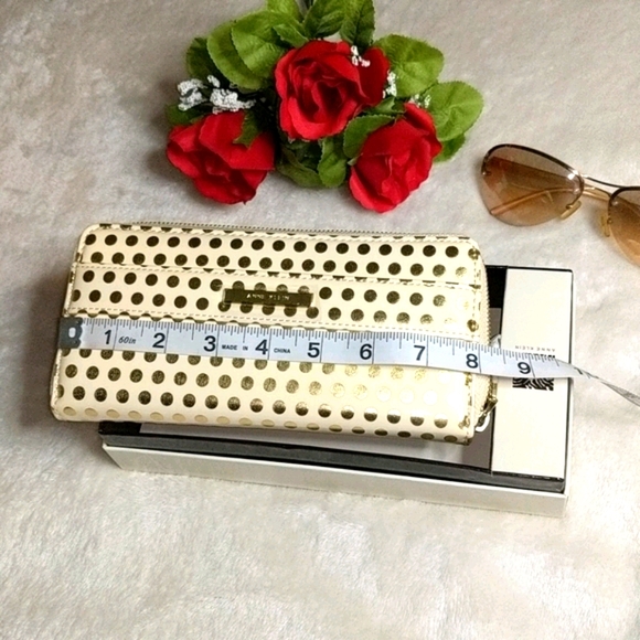 Anne Klein Polkadot Zip Around Wallet - Picture 3 of 3